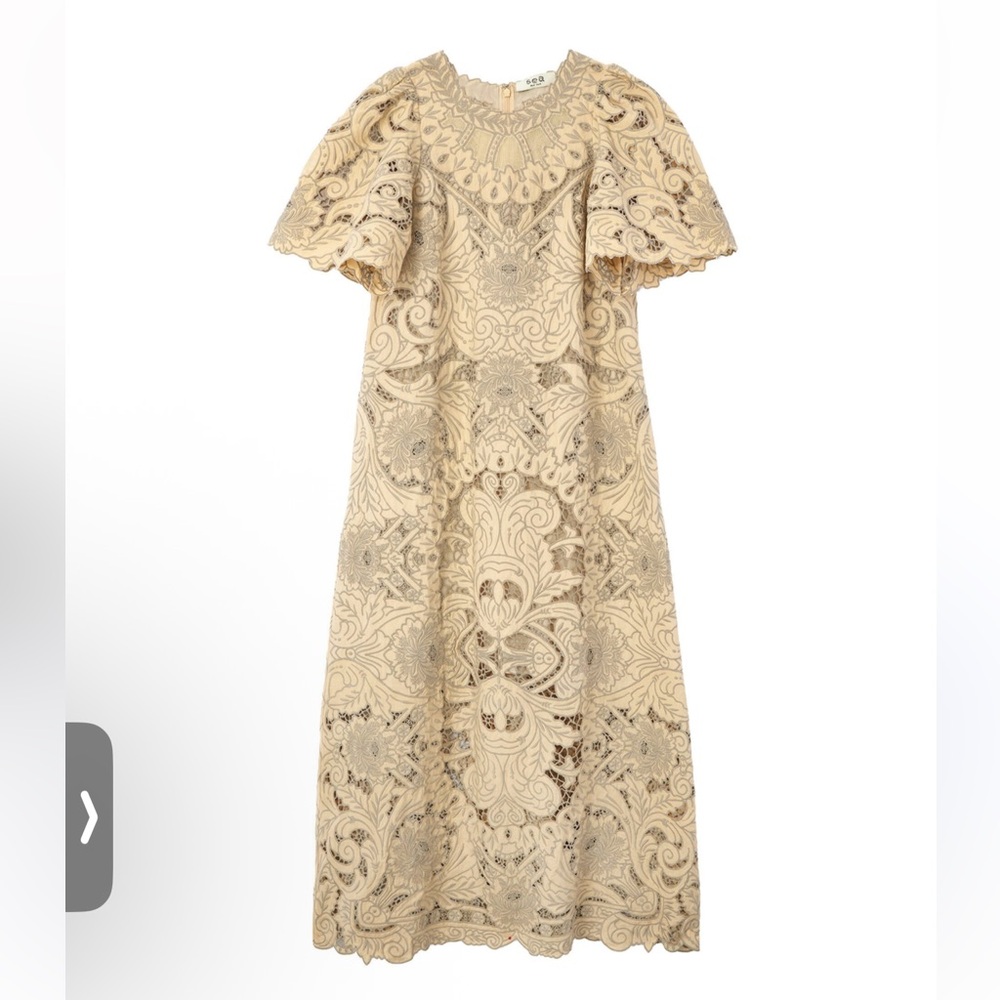 Sea New York Cream Lace Maxi Dress